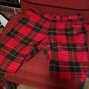 Vintage plaid bell bottom pants